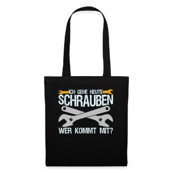 Hubraum Tuner Schrauber Tuning - Stoffbeutel - Schwarz - Vorne
