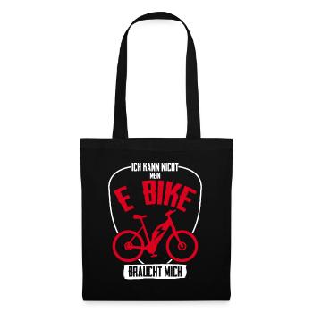 EBike elektrisches Fahrrad E-MTB E-Bike - Stoffbeutel - Schwarz - Vorne