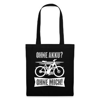 EBike elektrisches Fahrrad Akku E-Bike - Stoffbeutel - Schwarz - Vorne