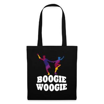 Boogie Woogie Tänzer Tanzen Swing - Stoffbeutel - Schwarz - Vorne