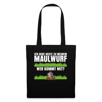 Maulwurf Witz Maulwürfe Maulwurfshügel - Stoffbeutel - Schwarz - Vorne