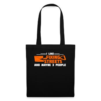 Constructeur de routes de garde routier Construction de routes - Sac en tissu - noir - Devant