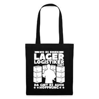 Lagerist Lageristen Lagerlogistiker - Stoffbeutel - Schwarz - Vorne