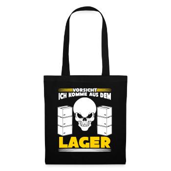 Lagerist Lager Logistiker Lagerarbeiter - Stoffbeutel - Schwarz - Vorne