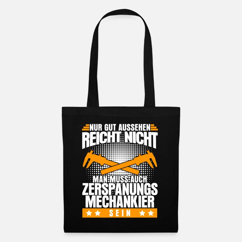 Zerspaner Spruch Zerspanungsmechaniker - Stoffbeutel - Schwarz