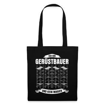 Gerüstbau Gerüst Bauarbeiter Gerüstbauer - Stoffbeutel - Schwarz - Vorne
