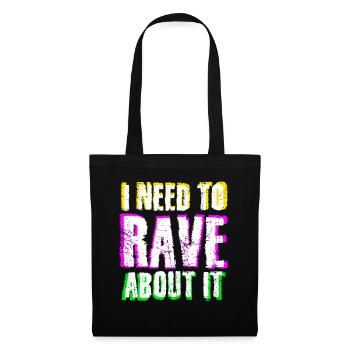 Raver Festival Techno Rave - Stoffbeutel - Schwarz - Vorne