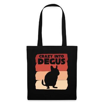 Degu Spruch Degus - Stoffbeutel - Schwarz - Vorne