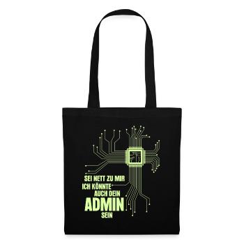 Informatik Vintage Informatiker Admin - Stoffbeutel - Schwarz - Vorne