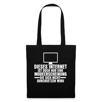 Informatik Vintage Nerd Internet Admin - Stoffbeutel - Schwarz - Vorne