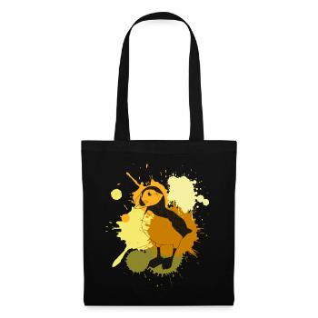 Puffin Retro Papageientaucher Puffins - Stoffbeutel - Schwarz - Vorne