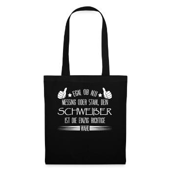Schweißer Schweißen - Stoffbeutel - Schwarz - Vorne