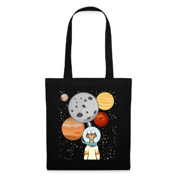 Meerkat Astronaut Space Planets - Tote Bag - black - Front