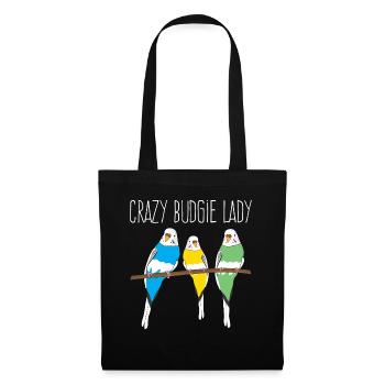 Perruche Budgerigar Lady Budgerigar - Sac en tissu - noir - Devant