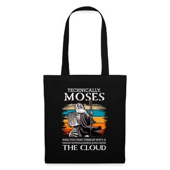Moises First upload data English tablet - Tote Bag - black - Front