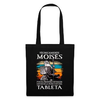 Moises First upload data cloud tablet - Tote Bag - black - Front