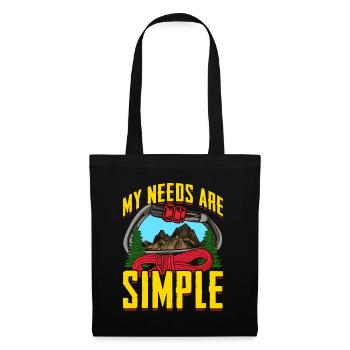 Alpiniste mes besoins sont simples - Sac en tissu - noir - Devant