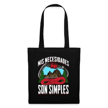 Mountaineer my needs are simple - Tote Bag - black - Front