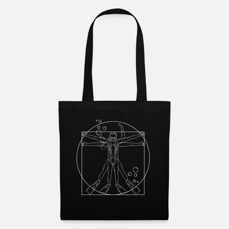 Sumbmarinist Vitruvian Man Tauchen - Stoffbeutel - Schwarz