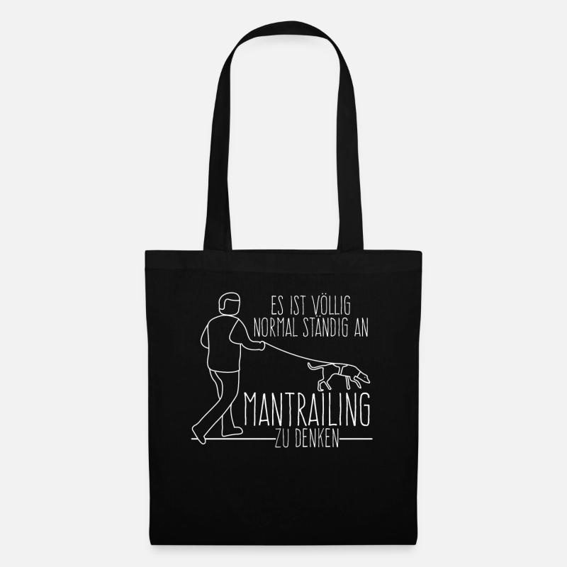 Mantrailing Suchhund Witz Mantrailer - Stoffbeutel - Schwarz