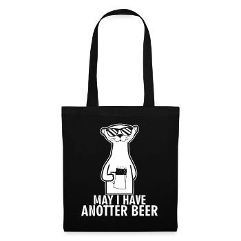 Otter Beer Otters Wortspiel Seeotter - Tote Bag - black - Front