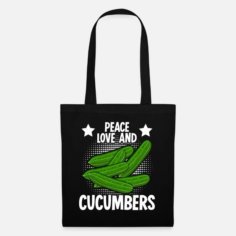 Concombres Concombres Concombre - Sac en tissu - noir