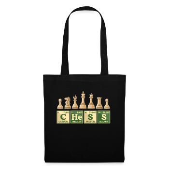 Symboles du tableau périodique des amateurs d’échecs - Sac en tissu - noir - Devant