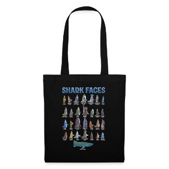 Types of sharks Identification Faces - Tote Bag - black - Front