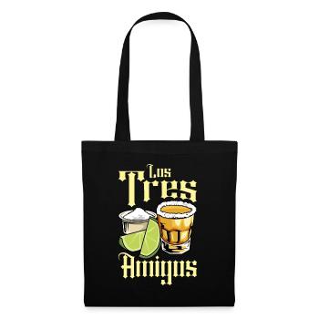 Los Tres Amigos Tequila Mexico Fiesta - Tote Bag - black - Front