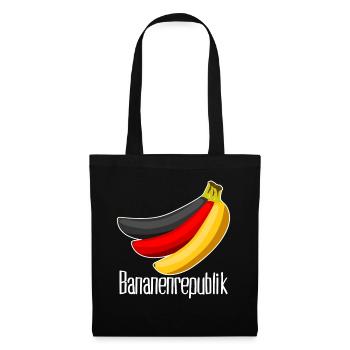 Bananenrepublik Deutschland Flagge - Stoffbeutel - Schwarz - Vorne