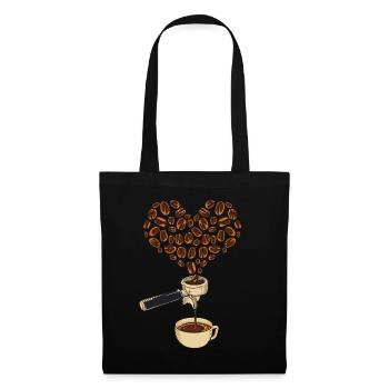 Love for espresso coffee machine - Tote Bag - black - Front