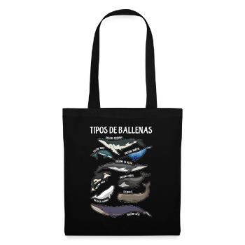 Types of whales Ilustaciones Spanish - Tote Bag - black - Front