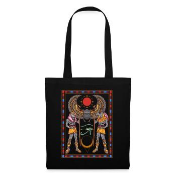 Ägyptische Götter Ra Horus Hieroglyphe - Stoffbeutel - Schwarz - Vorne