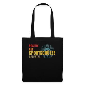 Sportschütze Schießsport Schützenkönig - Stoffbeutel - Schwarz - Vorne