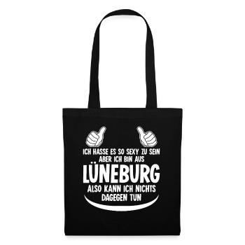 Lüneburg Spruch für Lüneburger - Stoffbeutel - Schwarz - Vorne