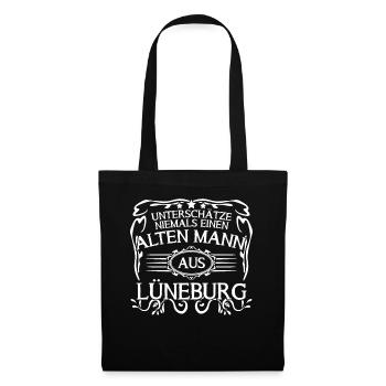 Lüneburg Mann Lüneburger - Stoffbeutel - Schwarz - Vorne