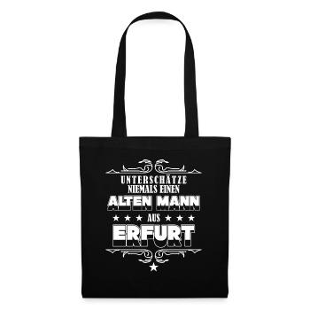 Erfurter Mann aus Erfurt - Stoffbeutel - Schwarz - Vorne