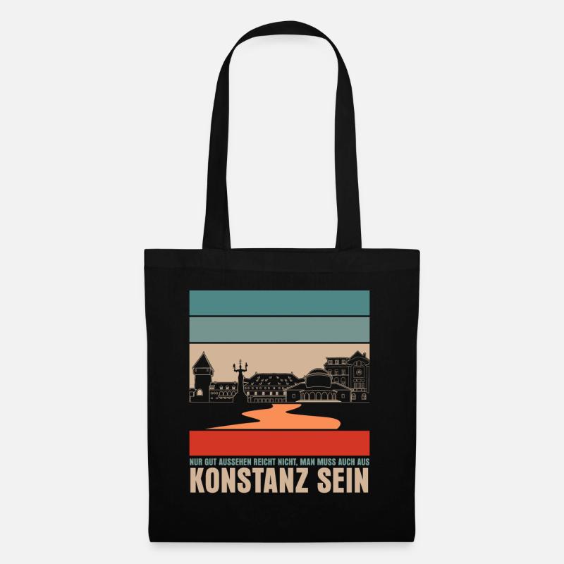 Konstanz Bodensee Witz Konstanzer - Stoffbeutel - Schwarz