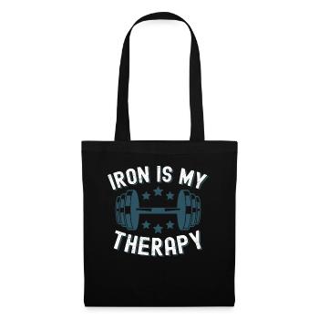 Bodybuilder Gym Fitness Dumbbell Strongman - Tote Bag - black - Front