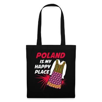 Pologne Pole Costume Polonais - Sac en tissu - noir - Devant