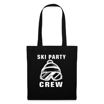 Ski Party Crew Skifahrer Skifahrerin Team Partner - Stoffbeutel - Schwarz - Vorne
