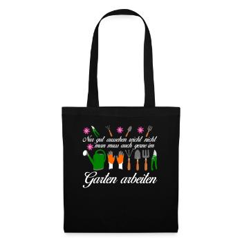 Garten Galabau Galabauer Gärtner - Stoffbeutel - Schwarz - Vorne