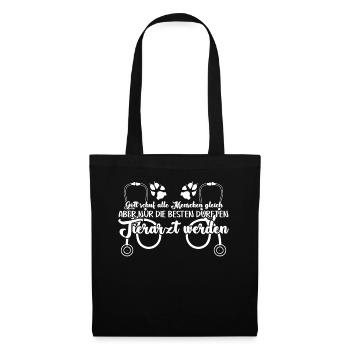 Vétérinaire Vétérinaire Pratique vétérinaire - Sac en tissu - noir - Devant