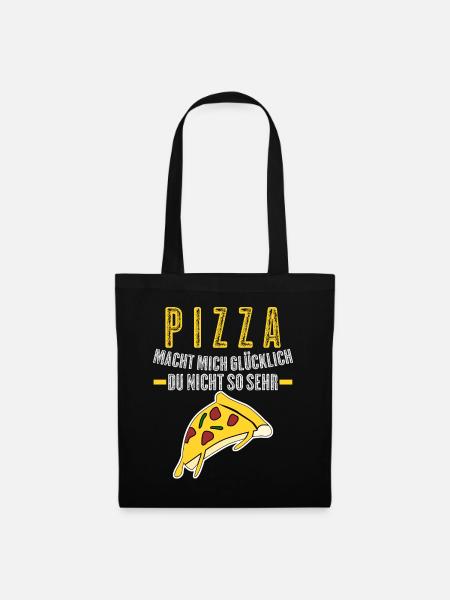 Pizza Pizzaria Pizzabäcker - Stoffbeutel - Schwarz