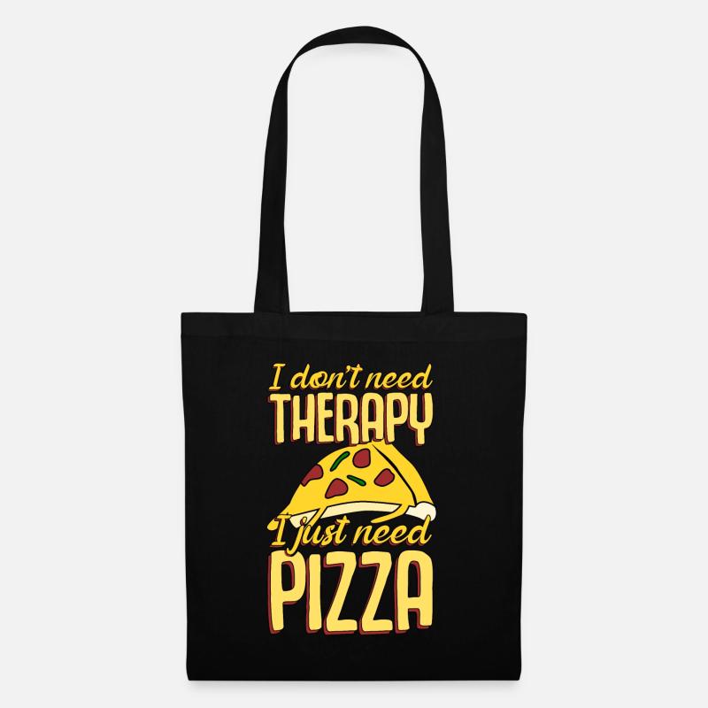 Pizza Pizzabäcker lustig Pizzaria - Stoffbeutel - Schwarz