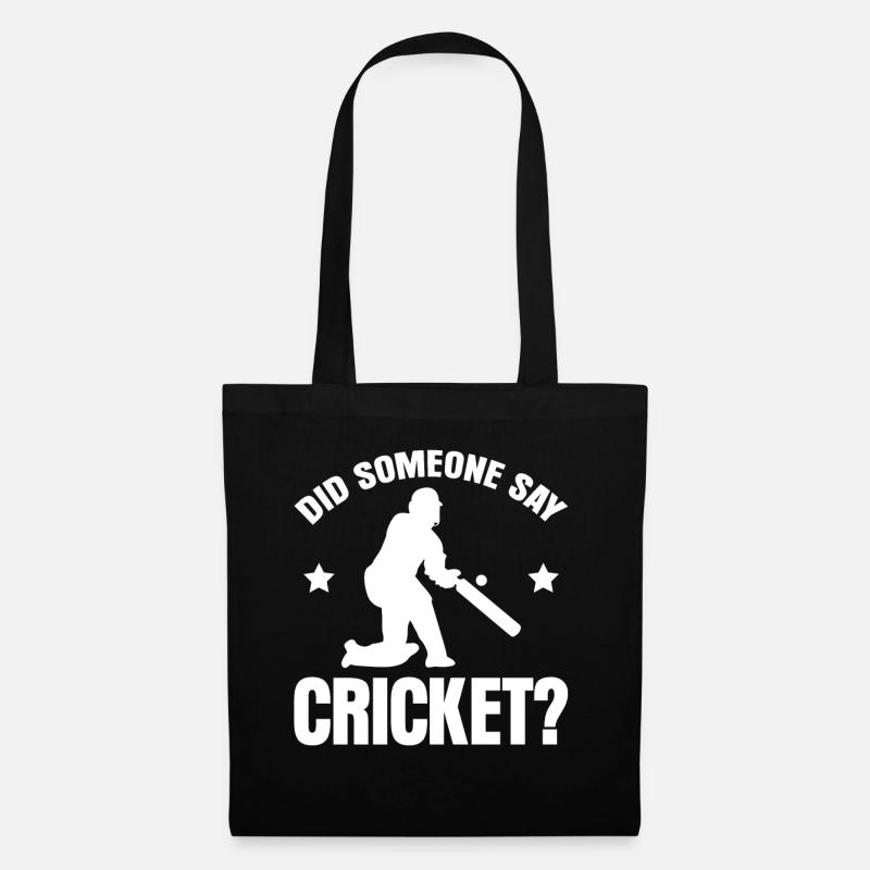 Cricket Cricketmannschaft Cricketspieler - Stoffbeutel - Schwarz