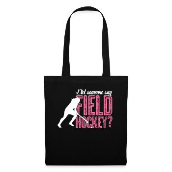 Joueuse de hockey sur gazon - Sac en tissu - noir - Devant
