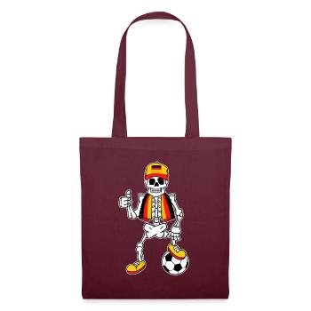 Skeleton Allemagne Fan de football allemand - Sac en tissu - bordeaux - Devant