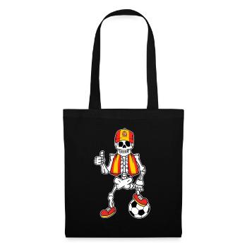Fan de football skeleton Espagne - Sac en tissu - noir - Devant