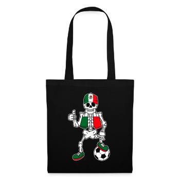 Skeleton Soccer Fan Mexico - Tote Bag - black - Front
